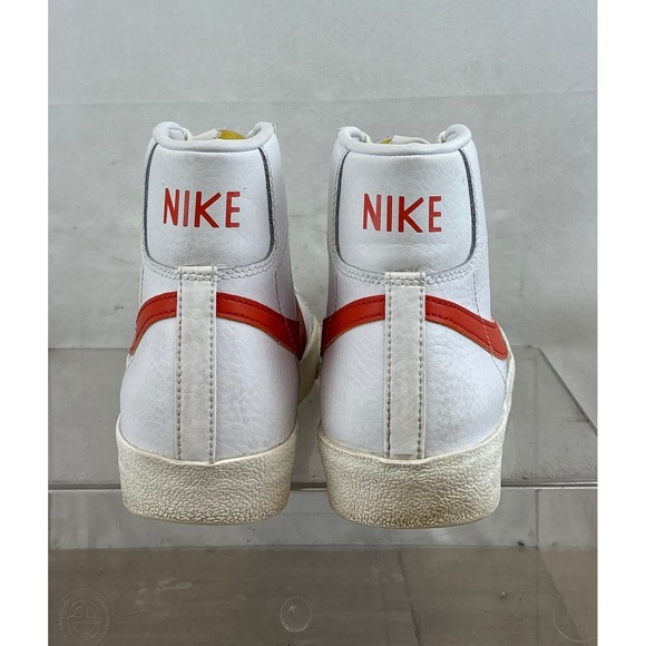 Nike Blazer Mid 77 Vintage White Orange Swoosh Men's High Top Shoes BQ6806 110 - Picture 4 of 10
